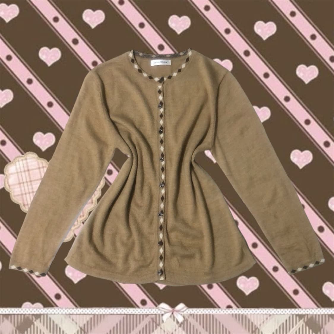 라떼갸루 니트 가디건 빈티지 모리걸 리즈리사 엑시즈팜 메조피아노 상품이미지1