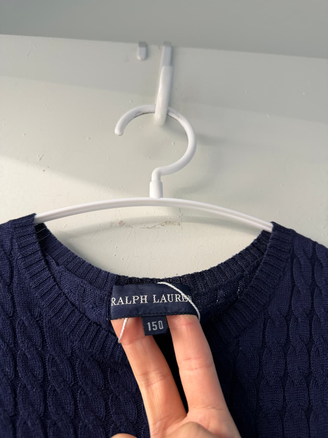 폴로 랄프로렌 네이비 케이블 반팔니트 상품이미지8