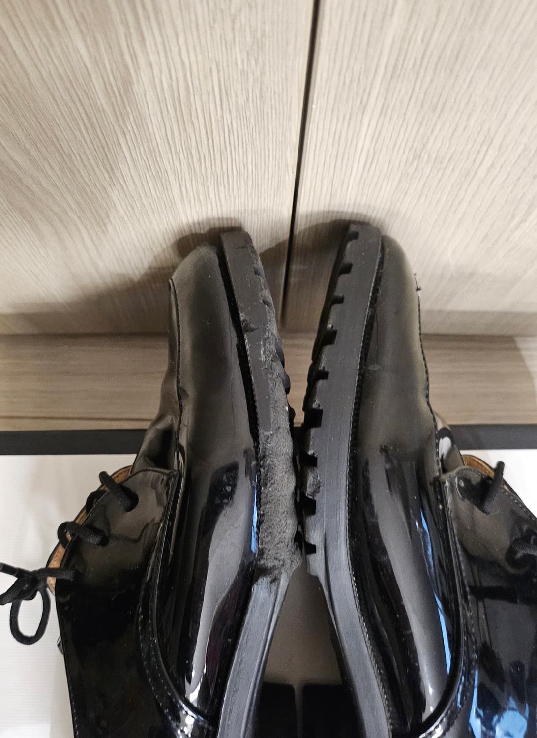 홍대 편집샵 에나멜 로퍼 240 3cm 굽 상품이미지8