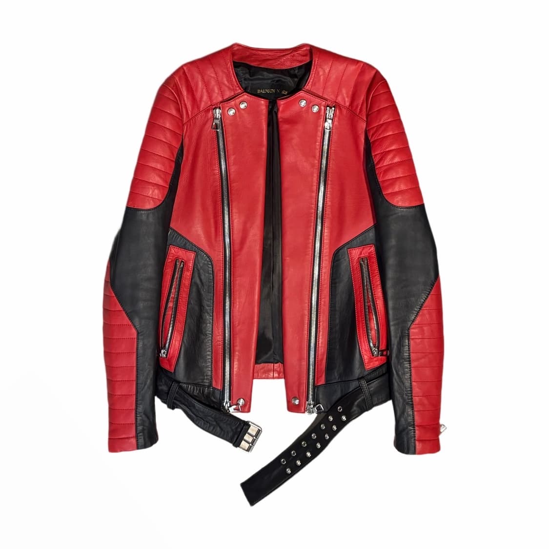 AW15 Balmain x H&M Red Biker Jacket 상품이미지1