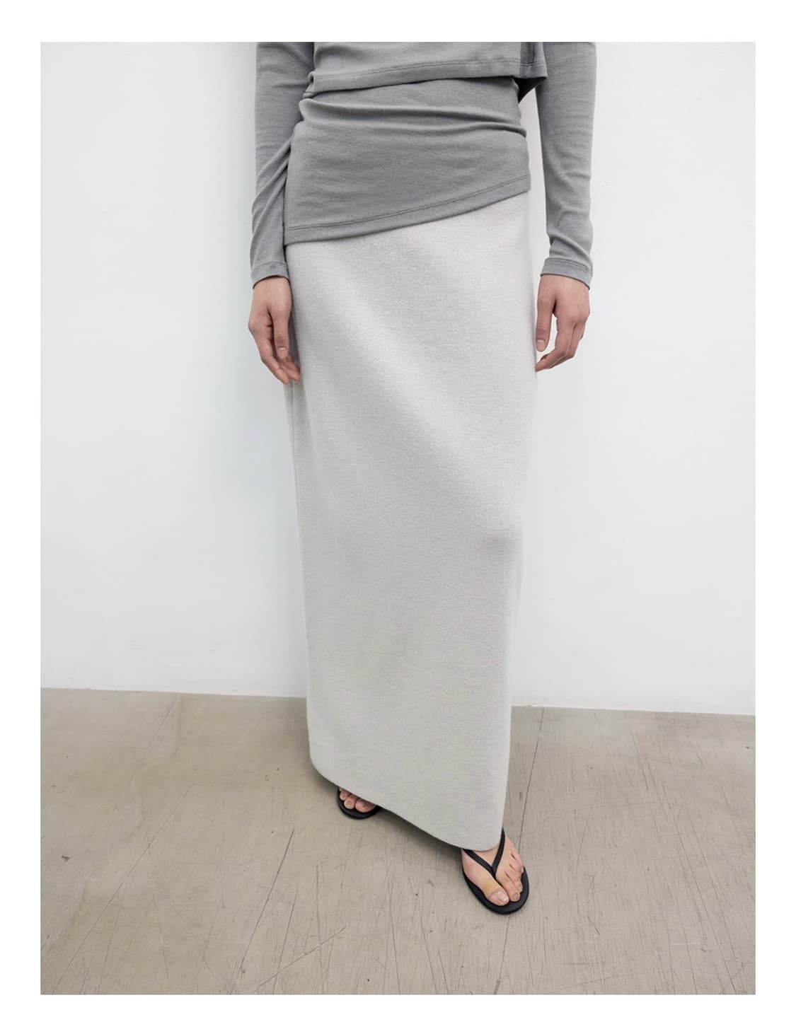 LE917. STRING STRAIGHT KNIT SKIRT 상품이미지3