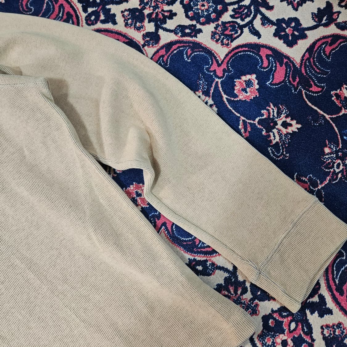 제이크루(J CREW) 빈티지 헨리넥 헤비 코튼 티셔츠 L size 상품이미지4