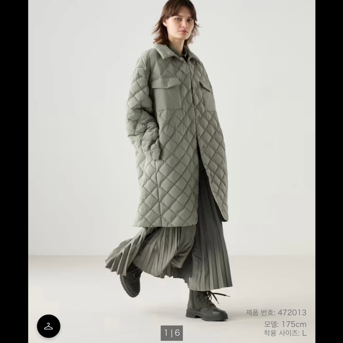 유니클로 & 클레어 콜라보레이션 퀼팅 오버사이즈 코트 (새상품) 상품이미지7