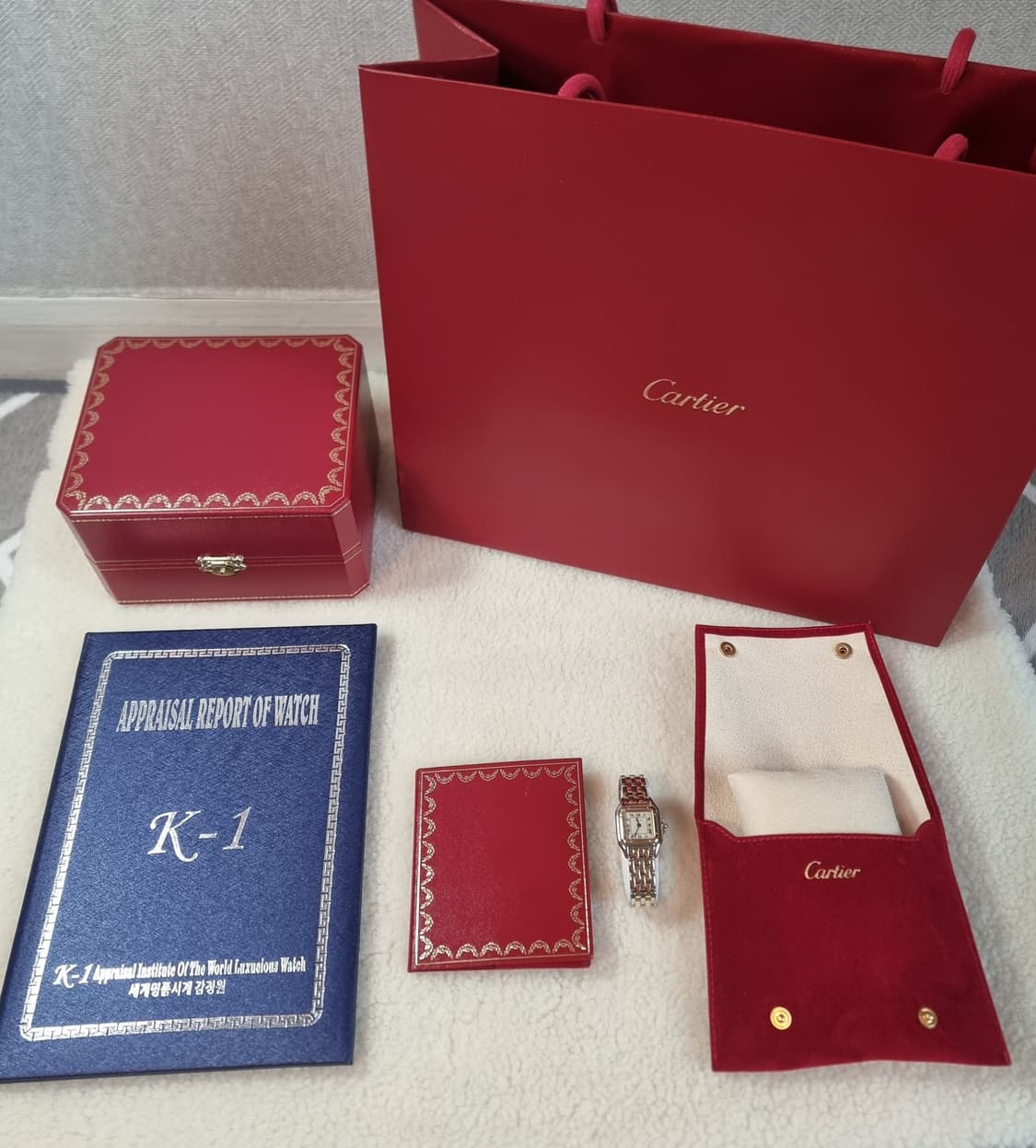 까르띠에 팬더 18K 두줄 콤비 SM 쿼츠 여성시계 상품이미지9