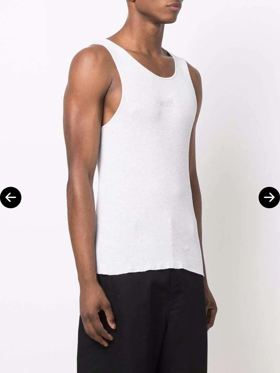 [M] ERL SUN 슬리브리스 탱크탑 화이트 상품이미지1