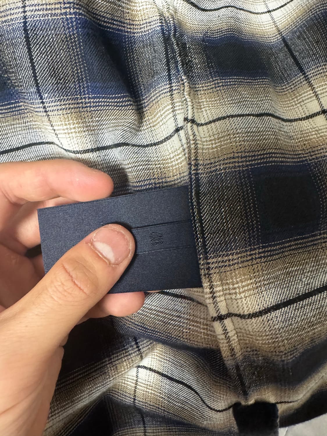 [48] 24FW 준지 아가일 셔츠 네이비 상품이미지3