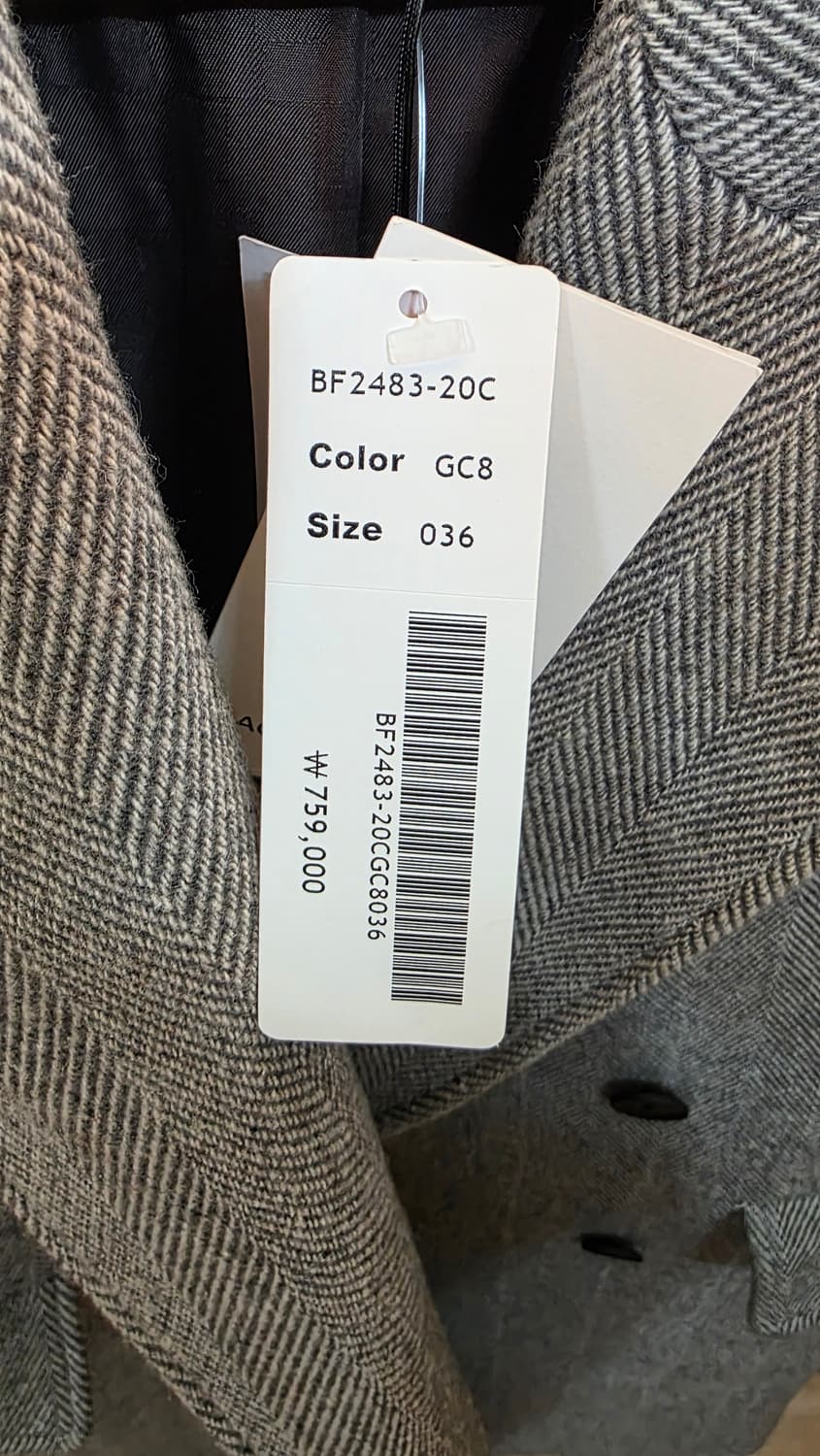 라코스테 헤링본 더블 롱코트 36사이즈 새상품 상품이미지6