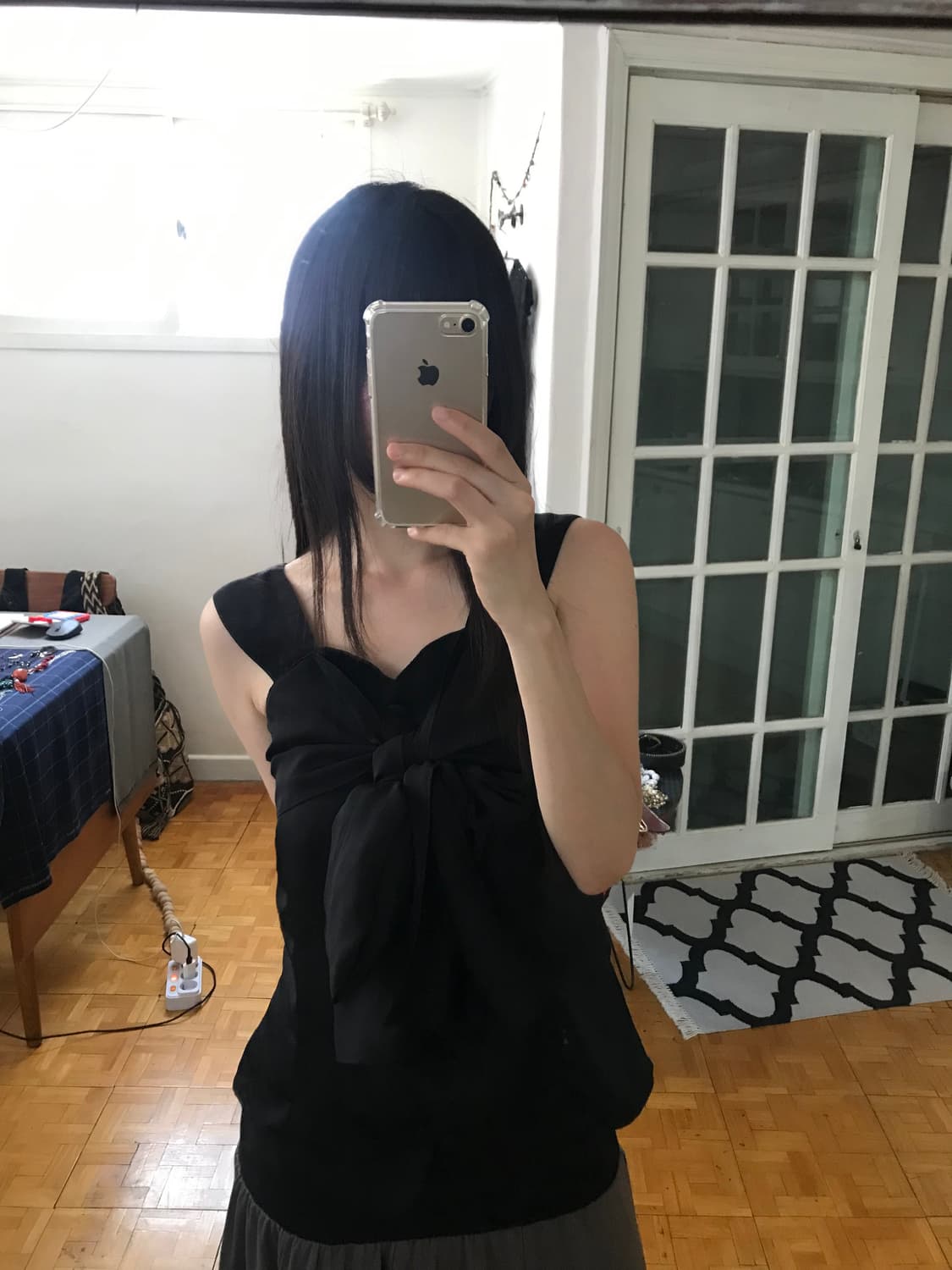 vintage ribbon sleeveless top 상품이미지1