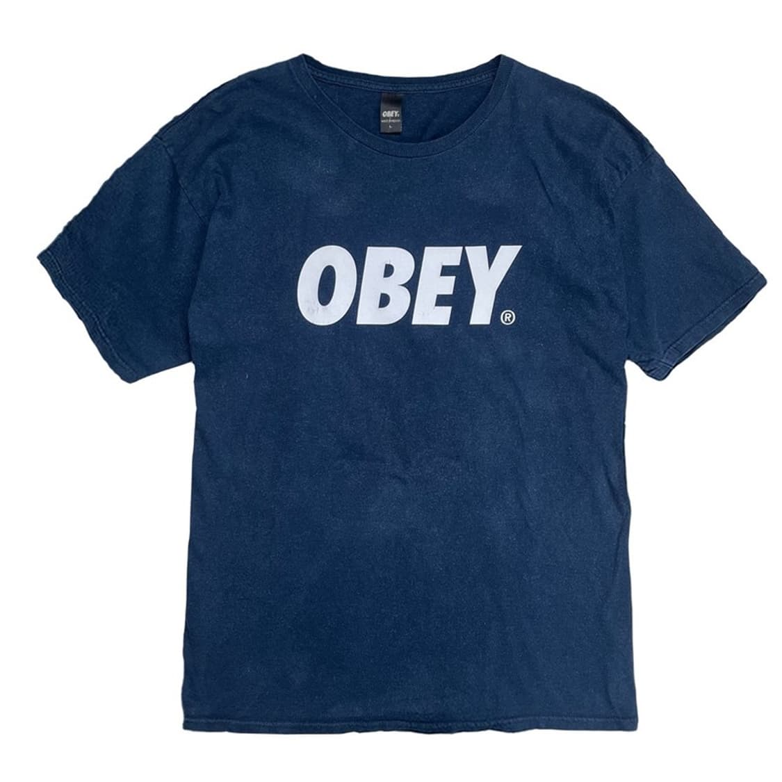 OBEY 빅로고 프린팅 티셔츠 네이비 L 상품이미지1