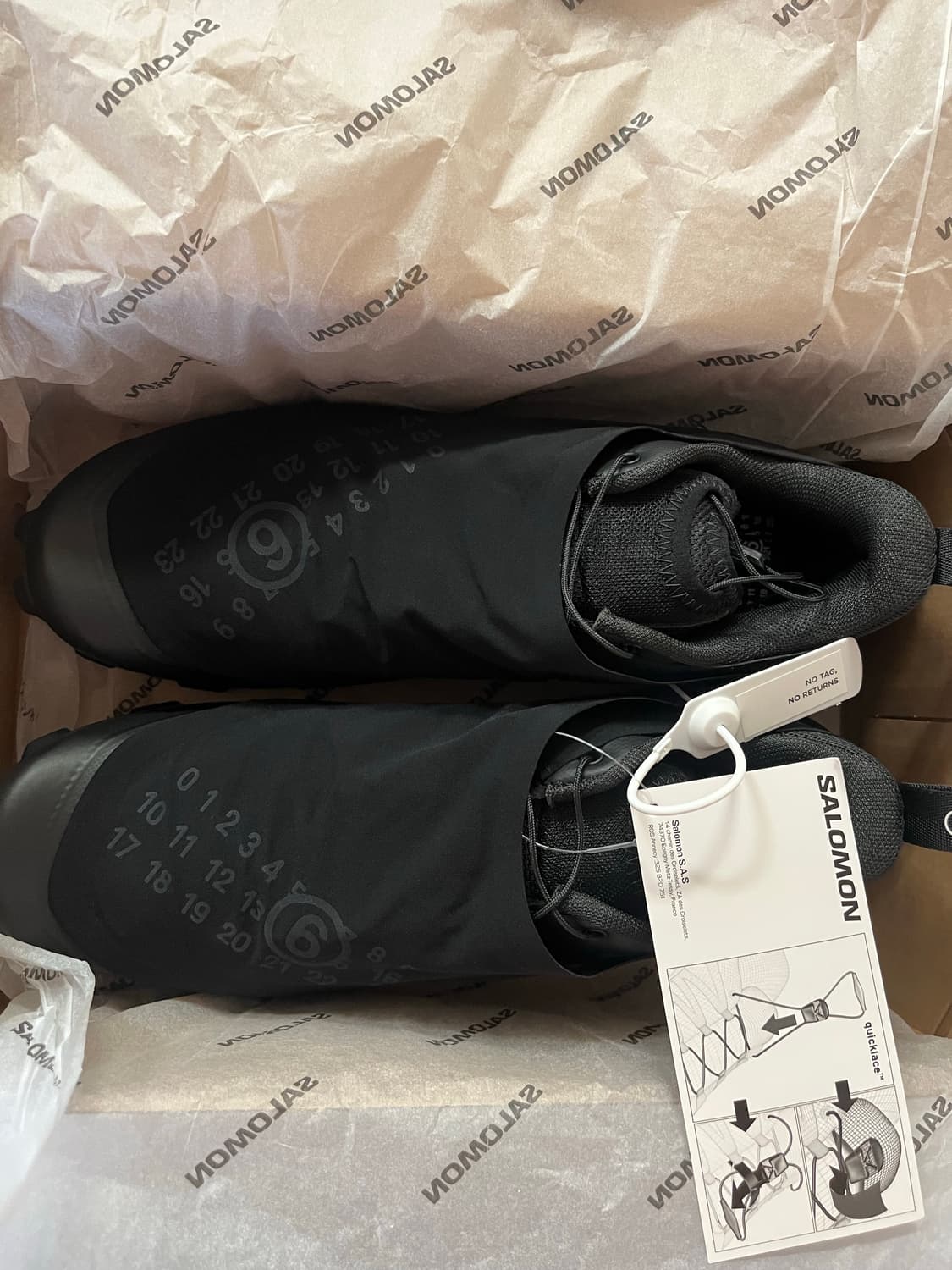 (265mm)살로몬xMM6 메종마르지엘라 크로스 더스트 블랙 아스팔트 스 상품이미지4