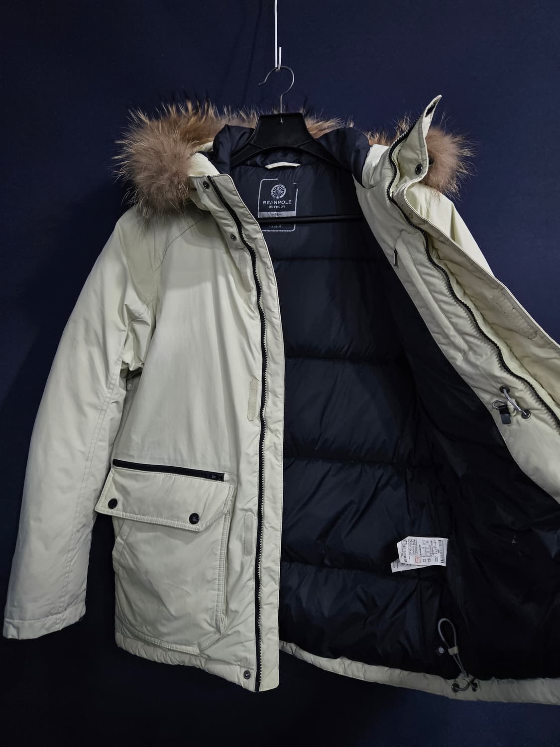 빈폴 라이트베이지 남성 95 덕다운 패딩  상품이미지8
