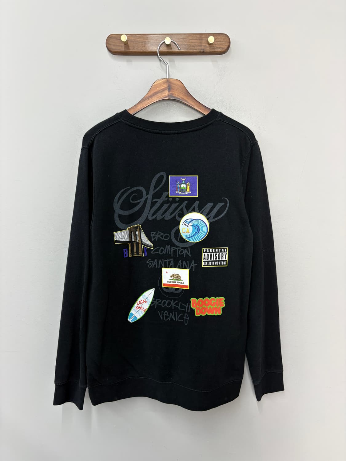 스투시 월드투어 블랙 스웻 셔츠 맨투맨 A3685 상품이미지5