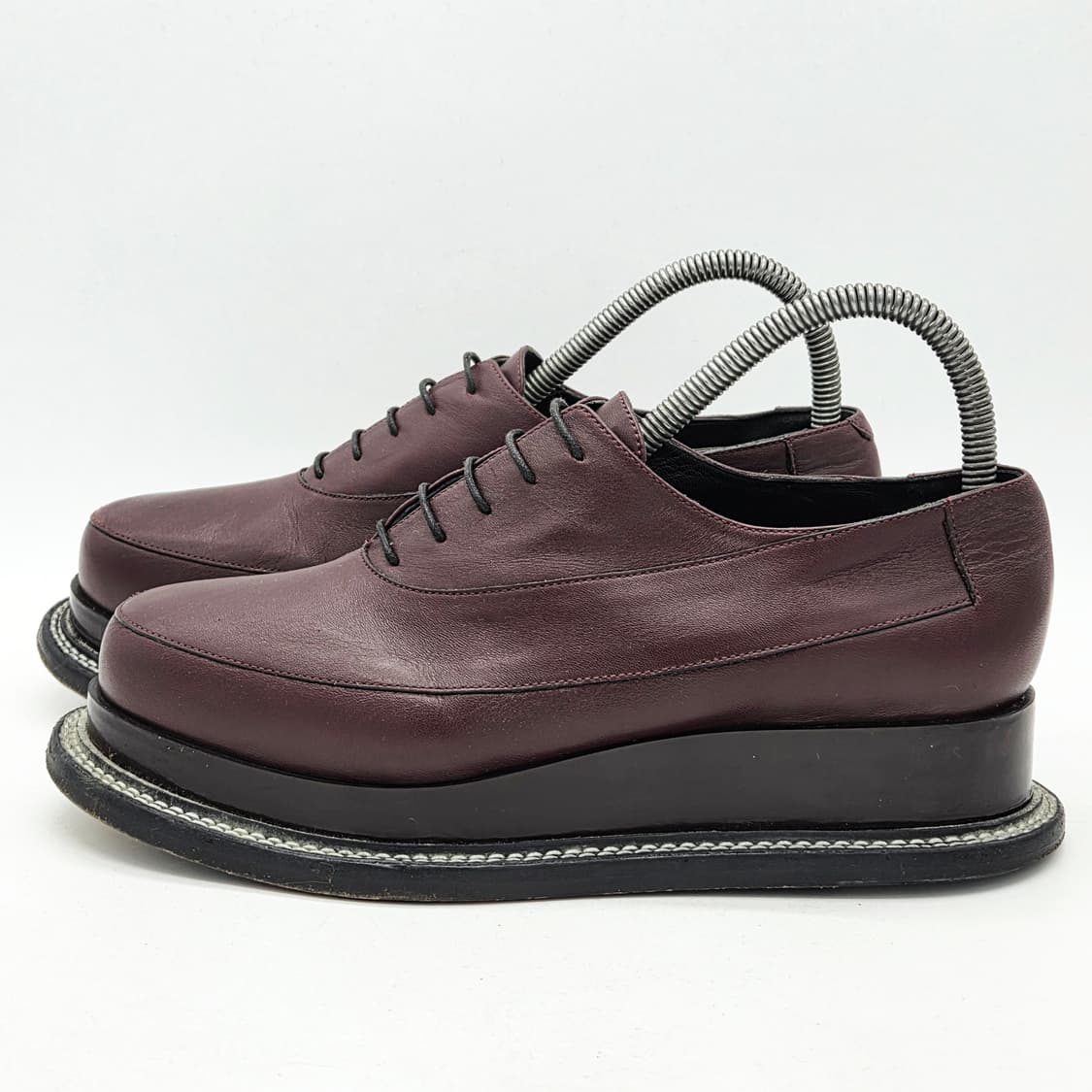 질샌더 우먼스 레이스업 슈즈 버건디 (39) 상품이미지1