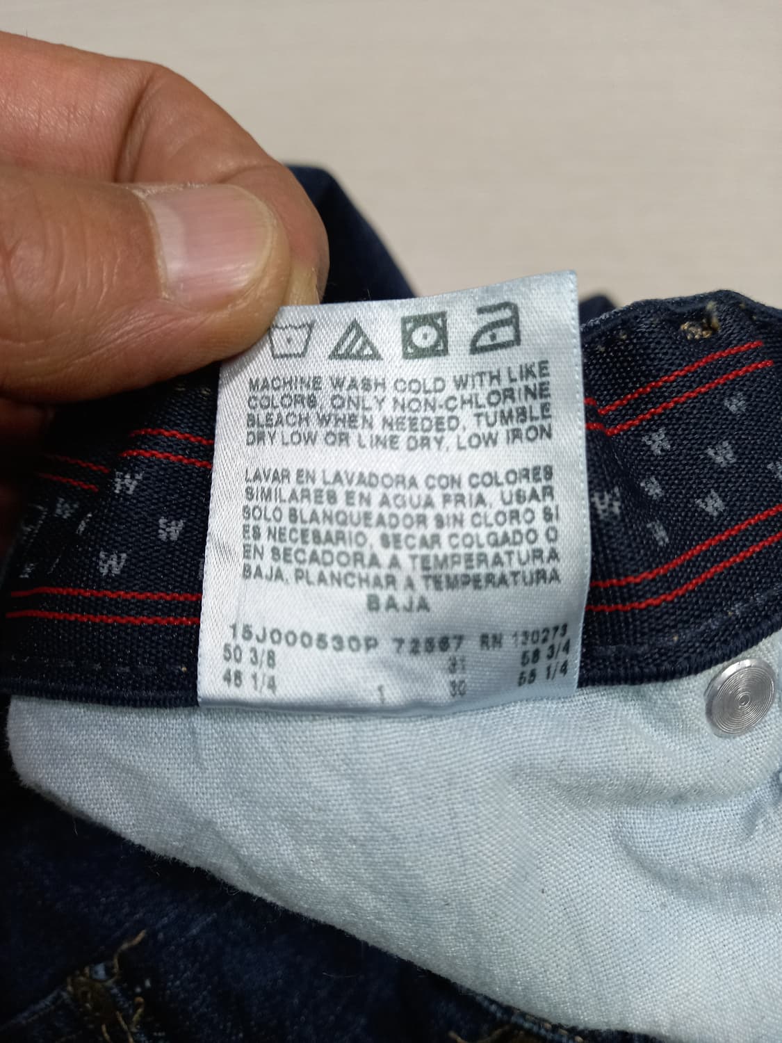 42- Wrangler Mexico 밴딩 스판 일자진 진청 42-02 상품이미지9