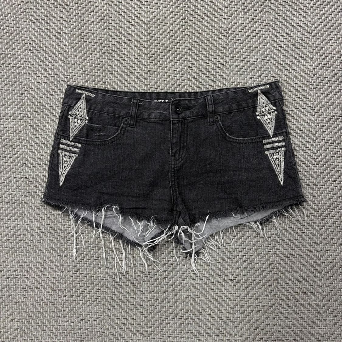 빌라봉 자수 데님 숏팬츠 v2617 상품이미지1