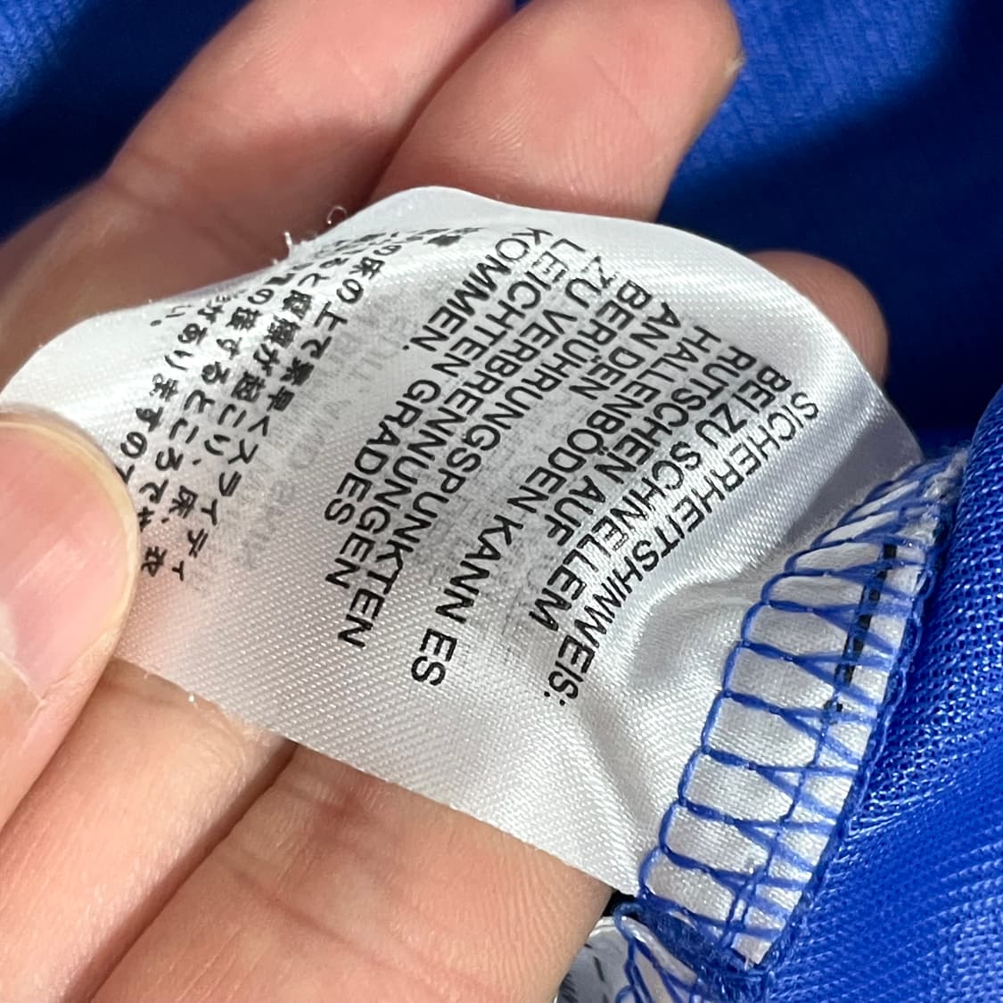 아디다스 삼각로고 블루 집업 져지 여성S/160 상품이미지5