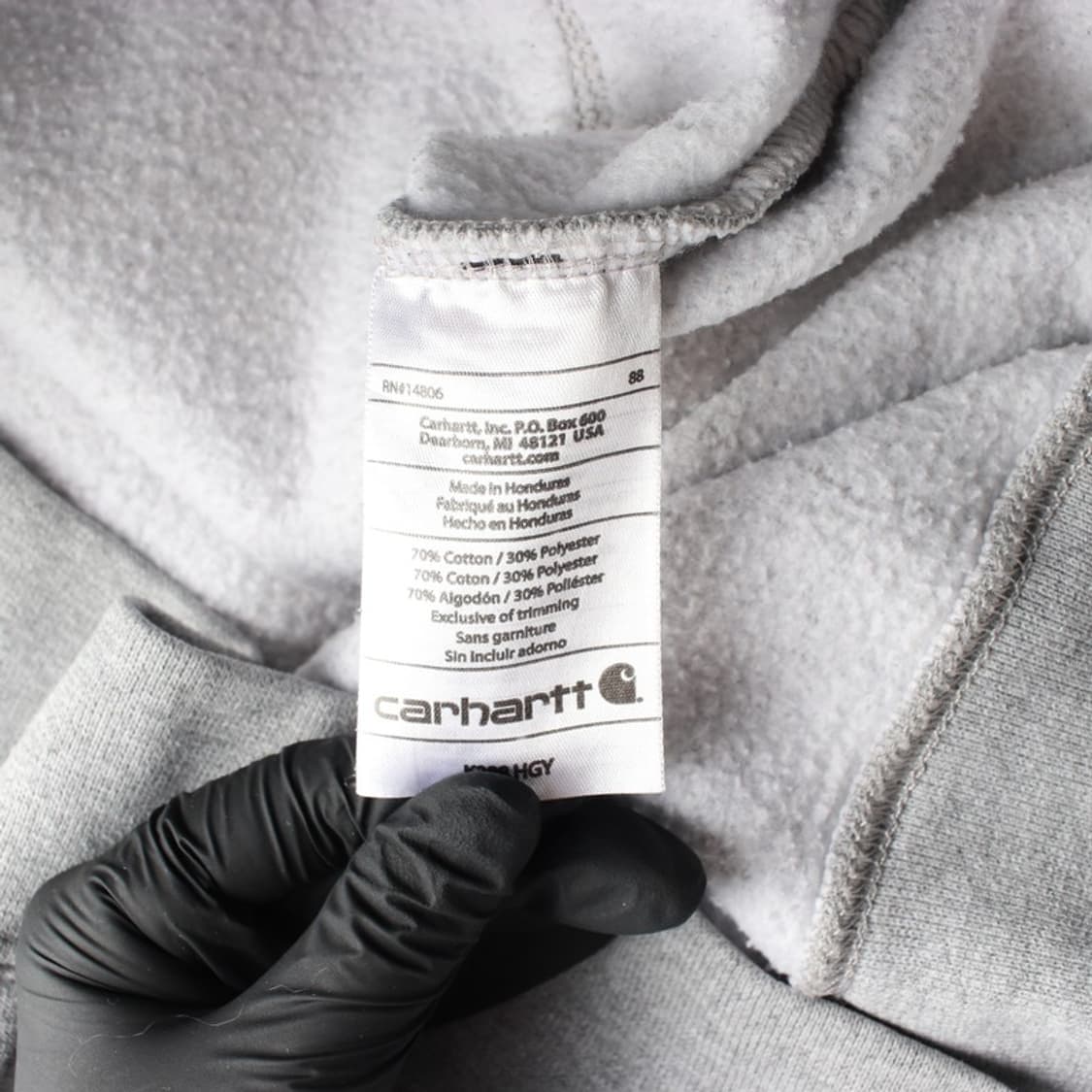 칼하트 오리지널 핏 슬리브 로고 기모 후드티 M 상품이미지6