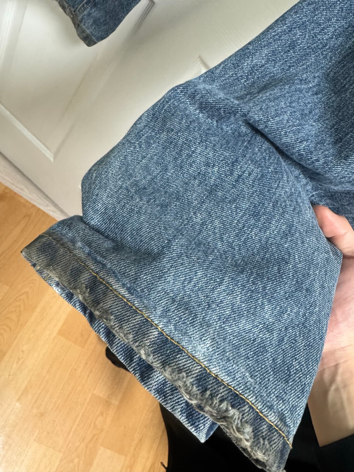 해칭룸 와이드커브진 블루 3사 상품이미지3