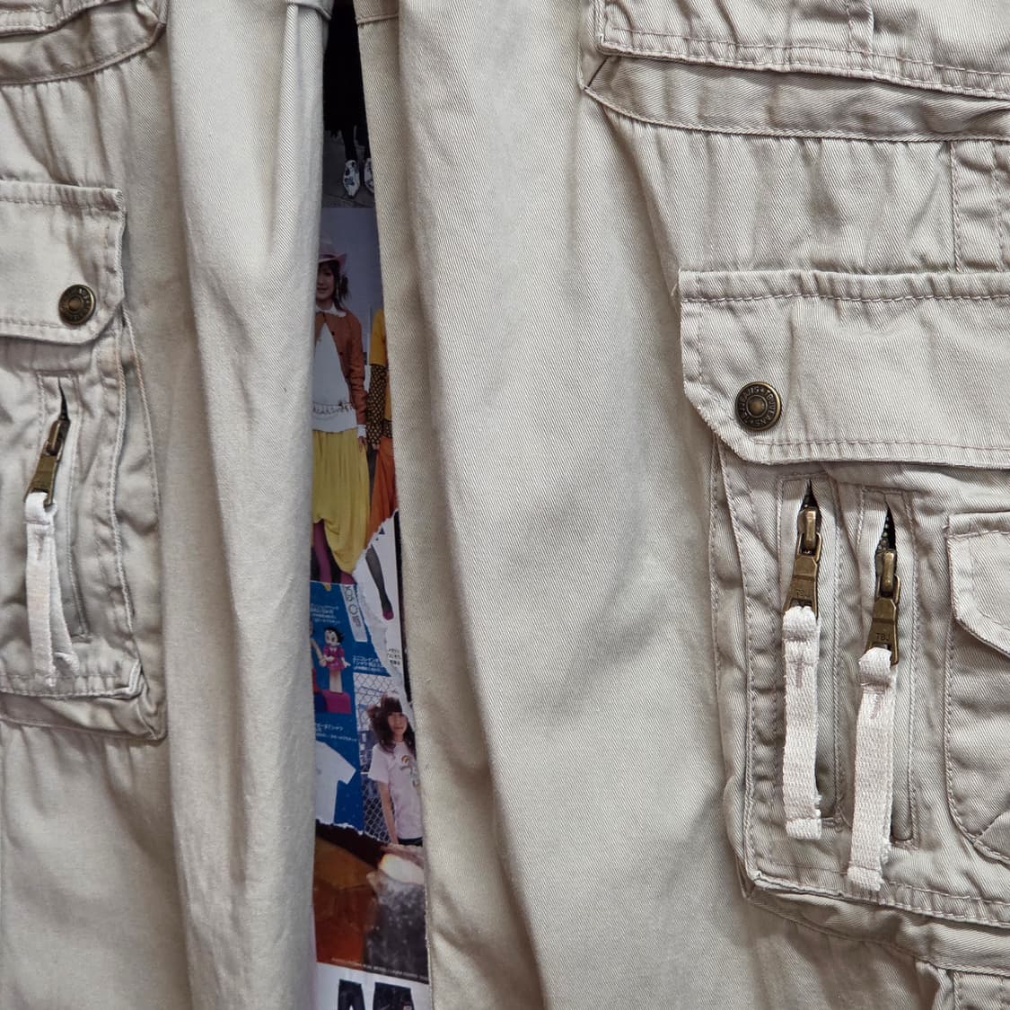 빈티지 멀티포켓 베이지 카고 팬츠 상품이미지4