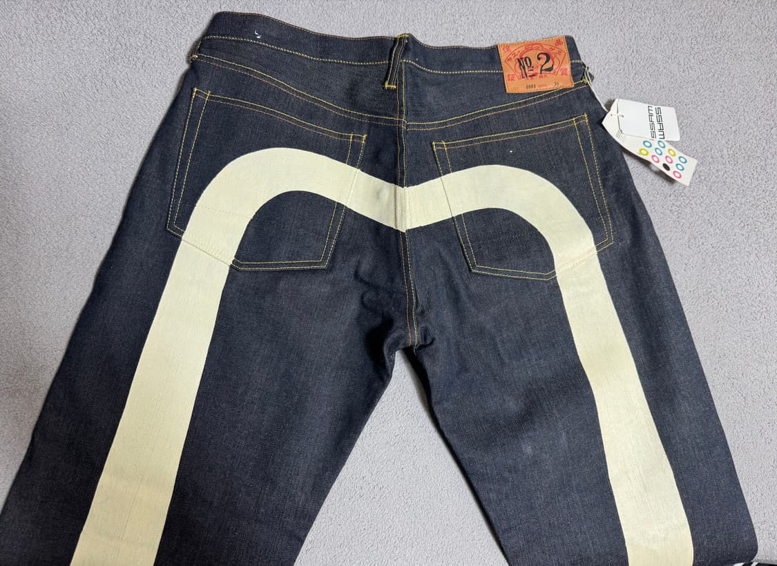 새제품 에비수(Evisu) No.2 오리지널 빅다이콕 셀비지 데님 청바지 상품이미지7