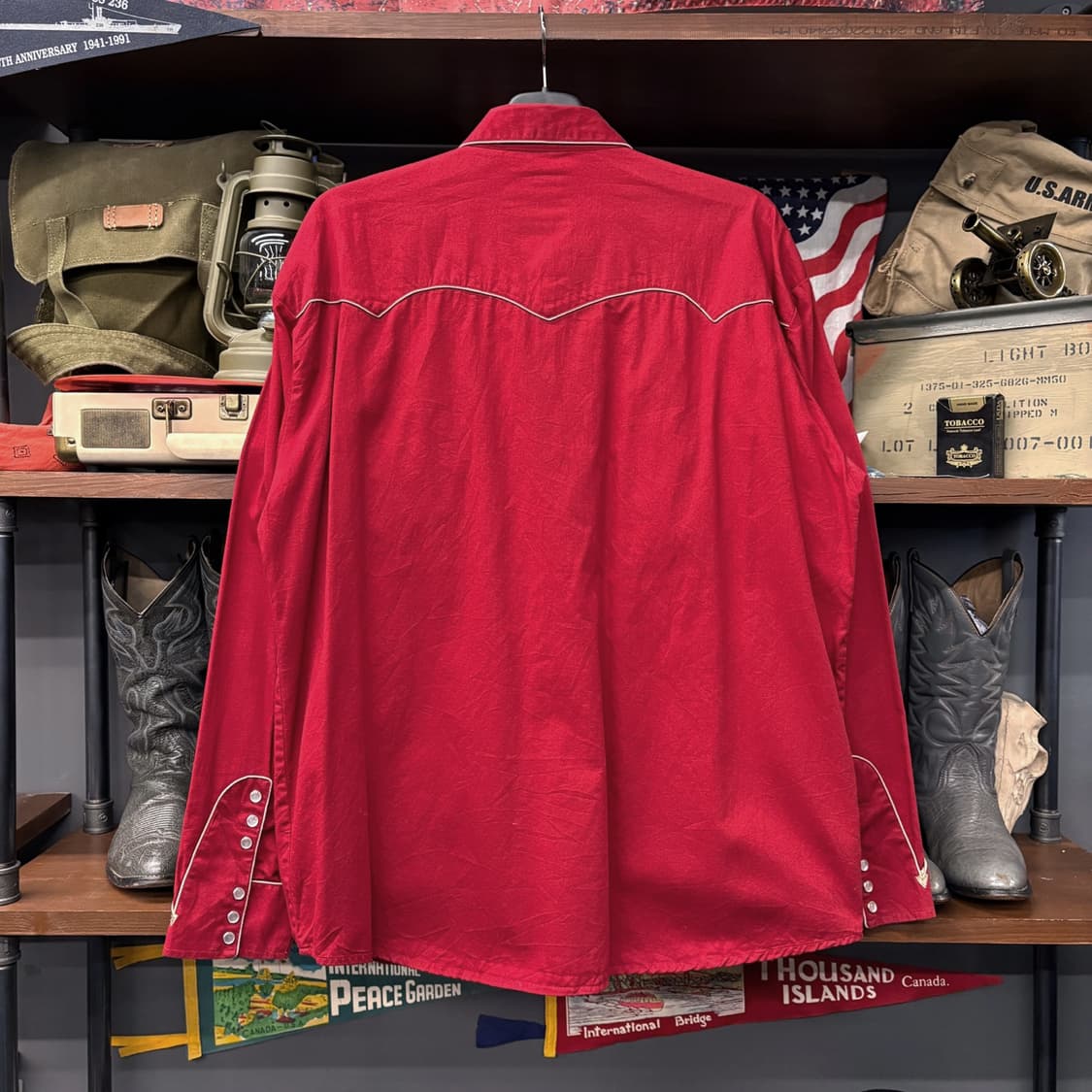 90s 래리마한 카우보이 컬렉션 파이핑 요크컷 로데오 셔츠 N575 상품이미지2