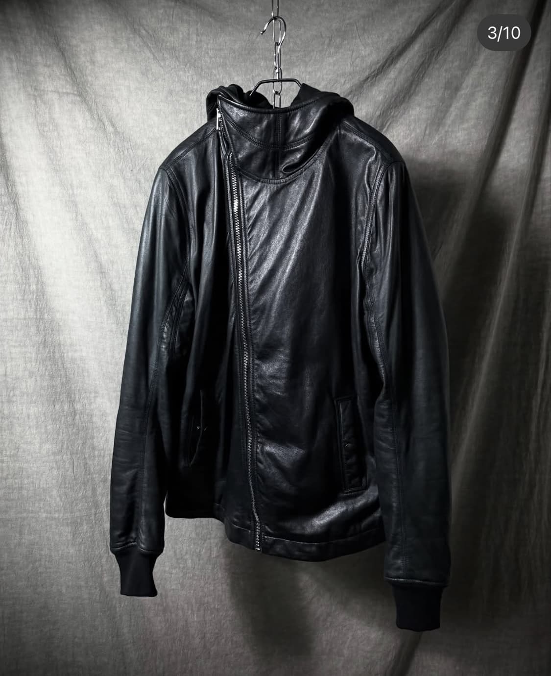 릭오웬스 2014FW Leather Hooded Jacket 상품이미지3