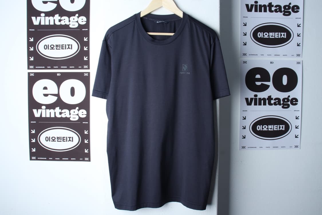 (XL-2XL) 블랙야크 반팔 티셔츠 오버핏 기능성 네이비-H33060 상품이미지2