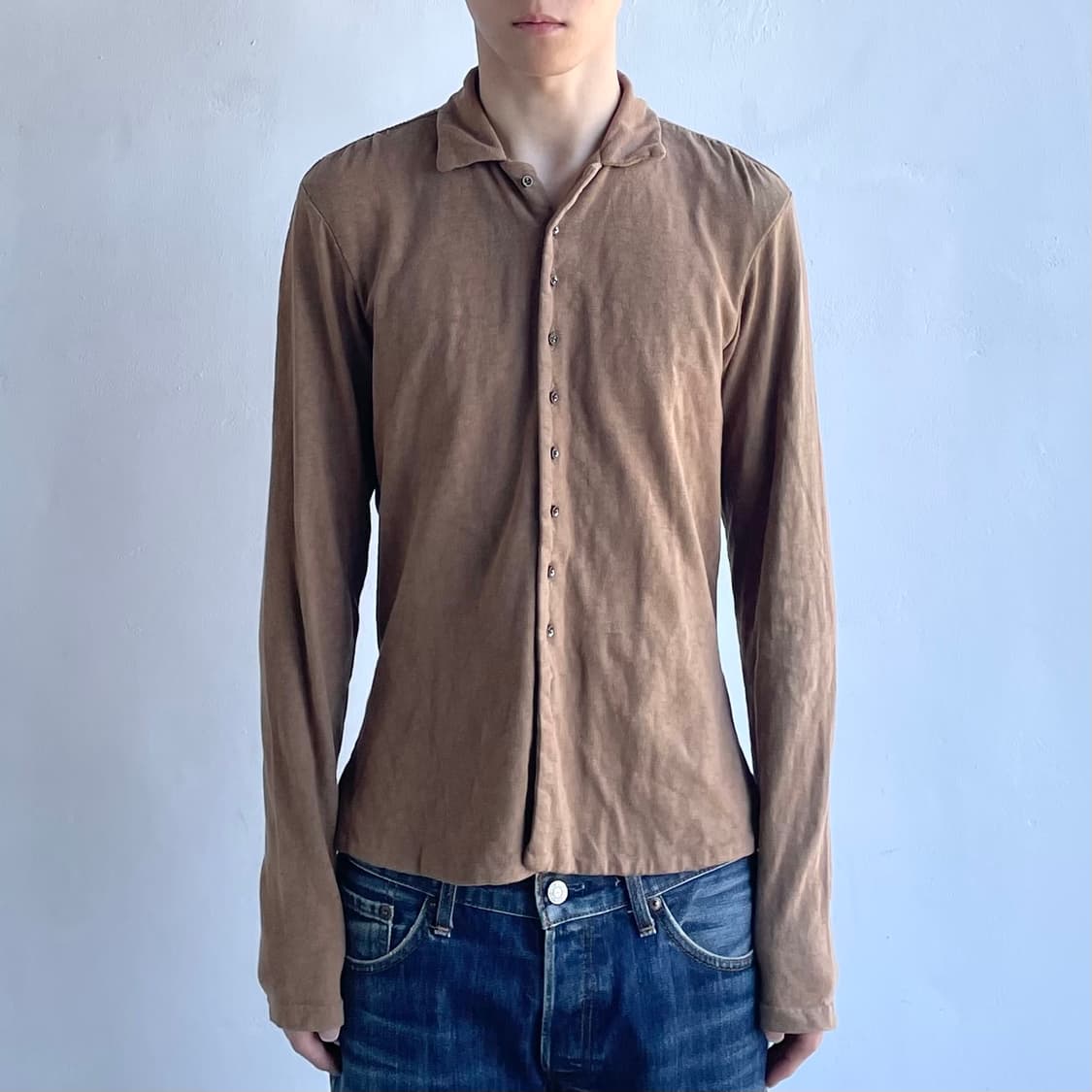 캐피탈 스웨트 버튼업 셔츠 상품이미지1