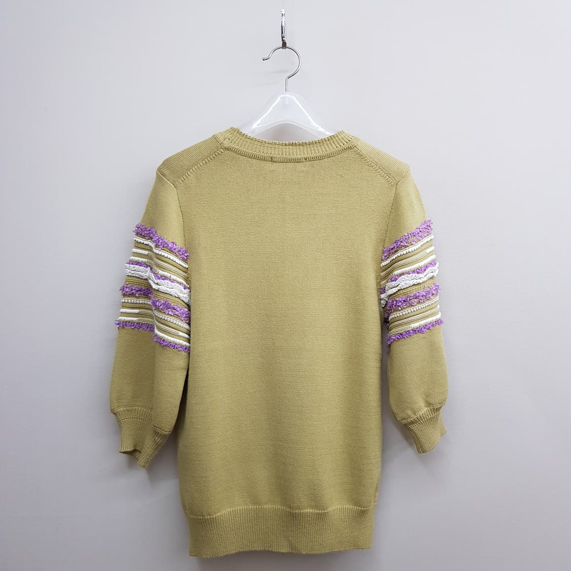 오즈세컨 2020 스트라이프 러플 니트 85사이즈 상품이미지4