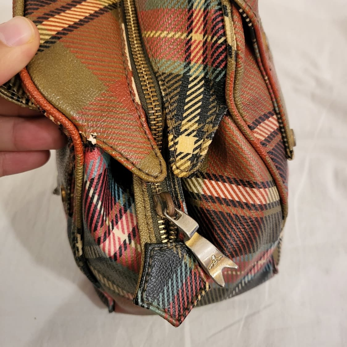 비비안웨스트우드 타탄 체크 토트백 가방 상품이미지6