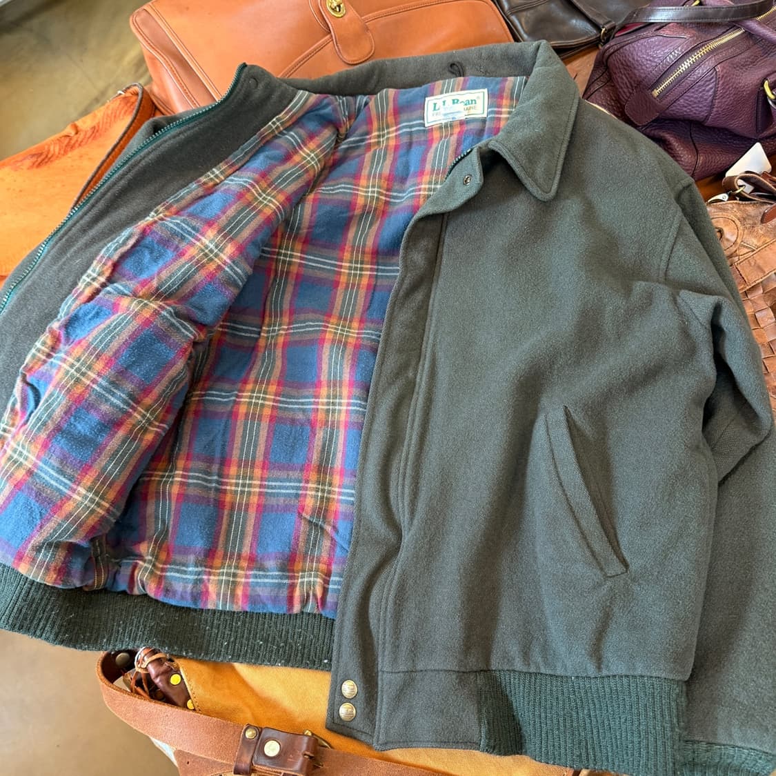  80 ~ 90s 엘엘빈 울 봄버 자켓 L XL 상품이미지7