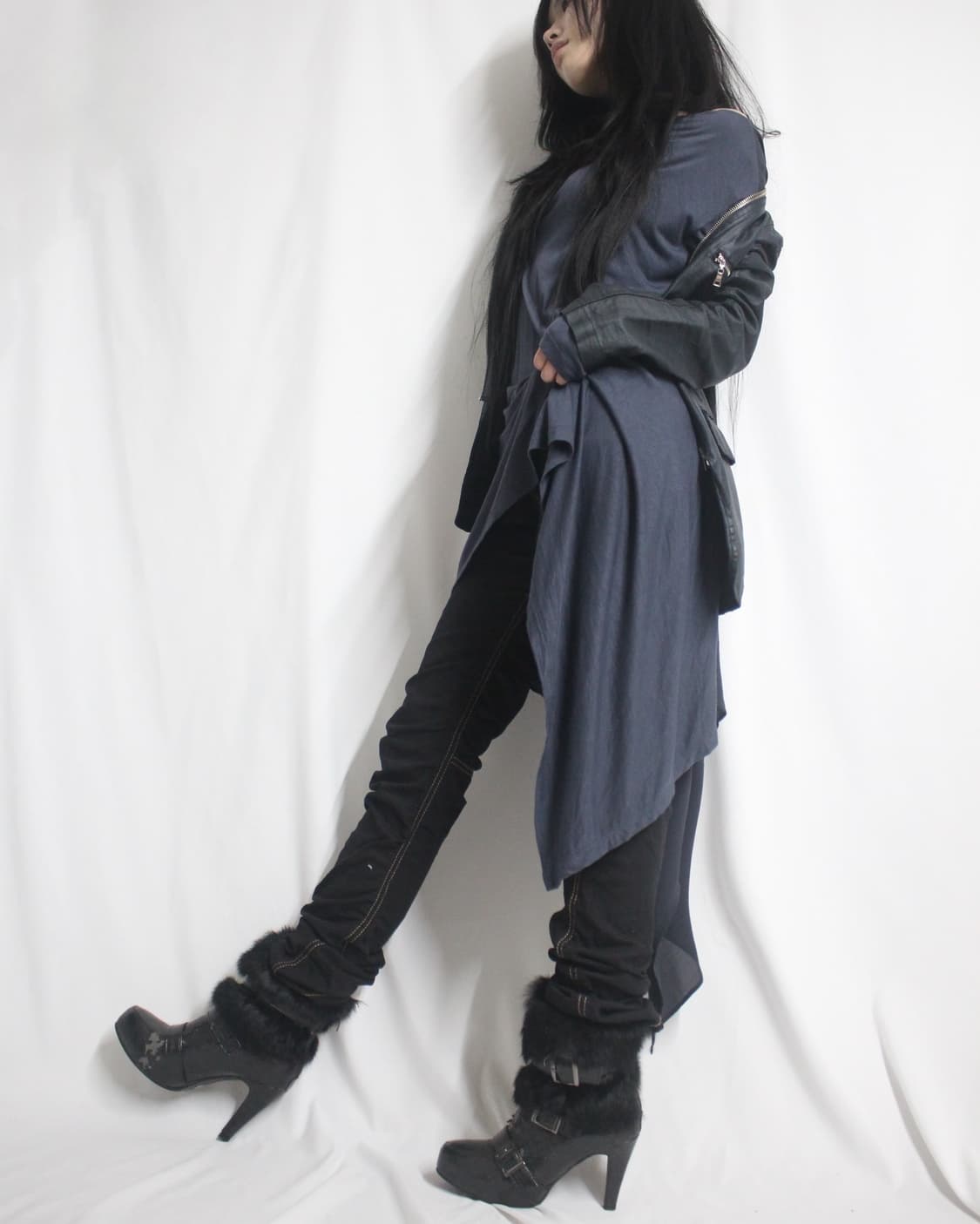 asymmetrical draped one-shoulder dress 상품이미지9