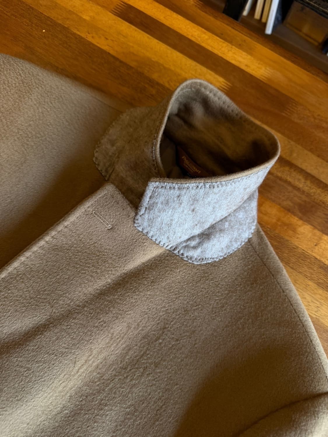 폴스튜어트 콜롬보 카멜헤어 체스터필드 코트 100 상품이미지4