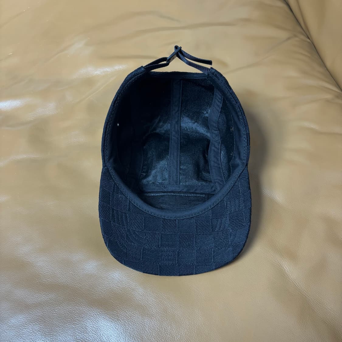 Supreme 슈프림 체커보드 블랙 캠프캡 모자 (Black) 상품이미지6