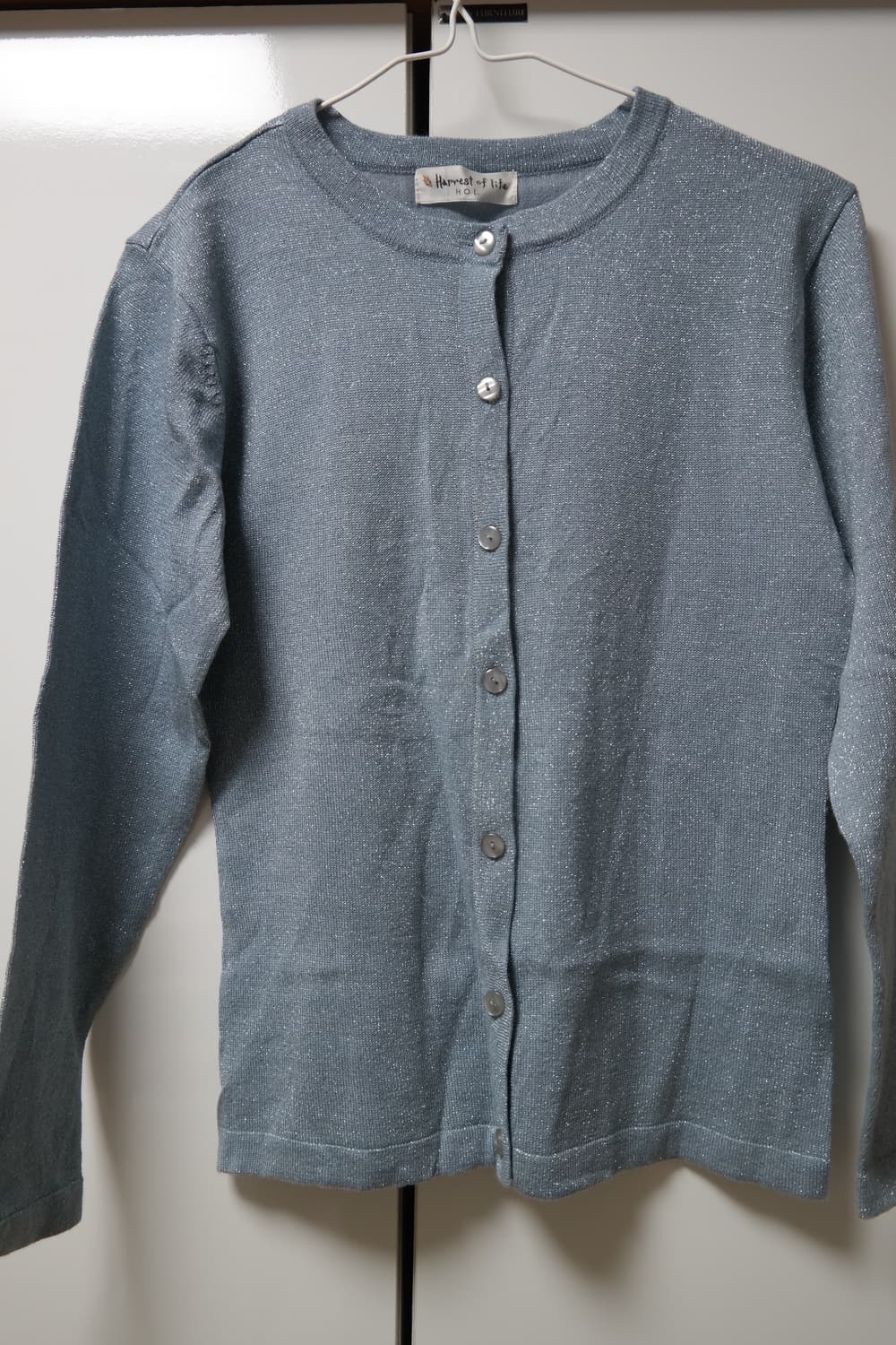 하늘색 반짝이 가디건 상품이미지1