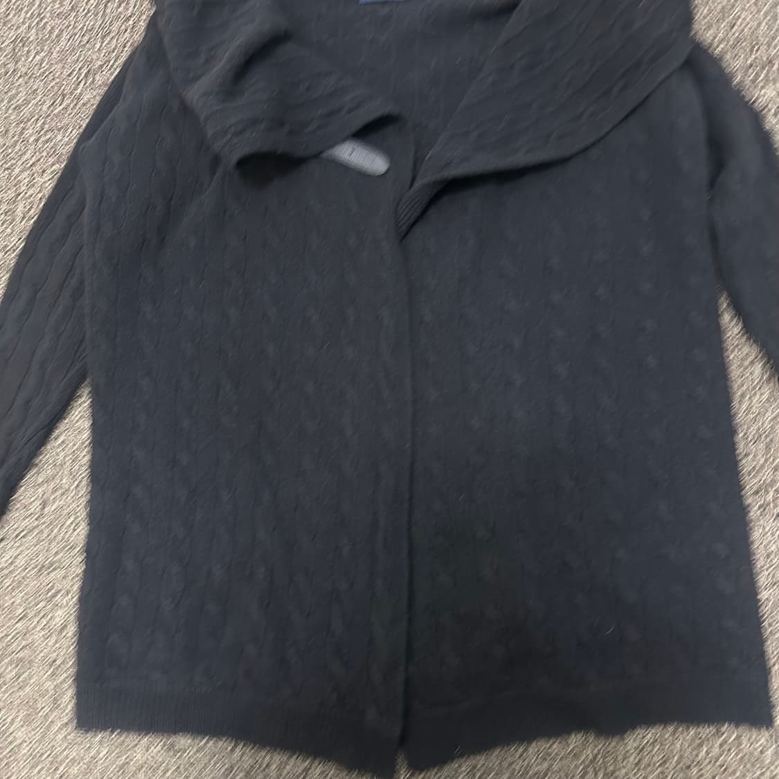 POLO 폴로 랄프로렌 여성 케이블 니트 가디건 블랙 M 상품이미지3