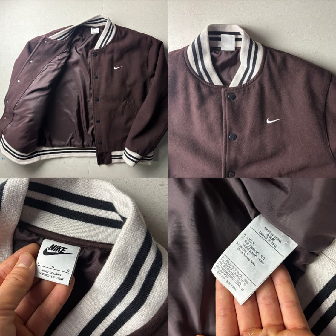 나이키 버건디 자켓 상품이미지3