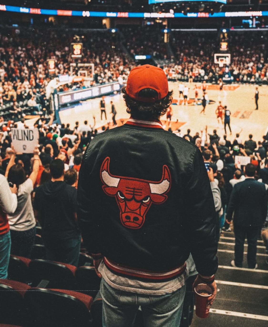 🇺🇸90s Made in USA 스타터 시카고불스 새틴 바시티 자켓 상품이미지1