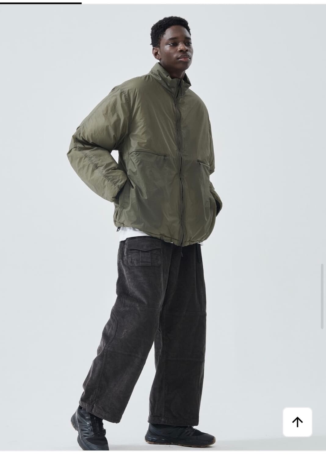 해브오프듀티 웜업자켓 카키 2사이즈 상품이미지2