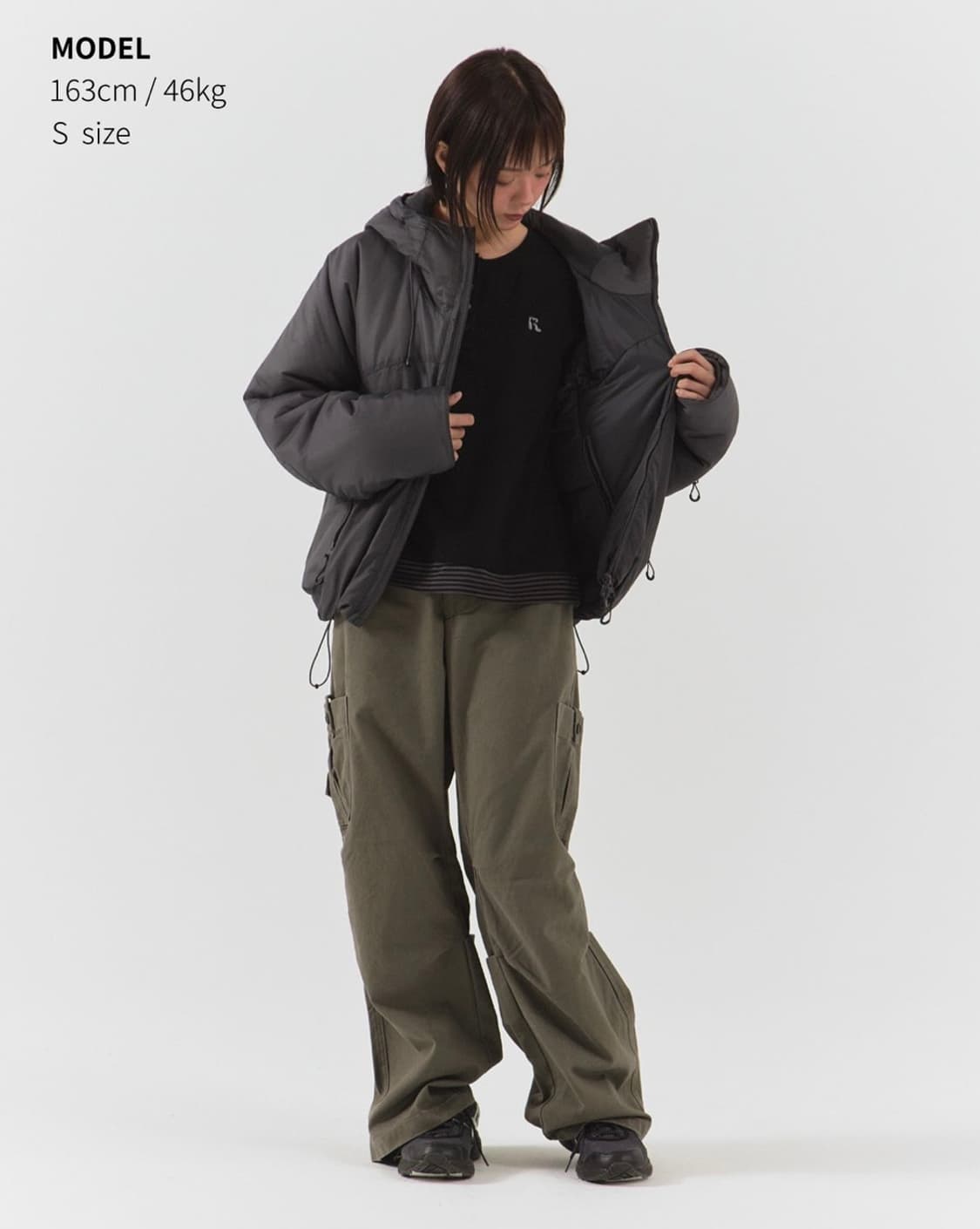 패러킷 신슐레이트 패디드 점퍼 (차콜) 상품이미지3