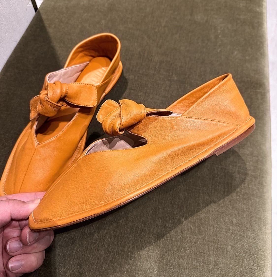 (정품/새상품) HEREU 헤레우 여성 라사다 레더 발레리나 플랫 슈즈 상품이미지3