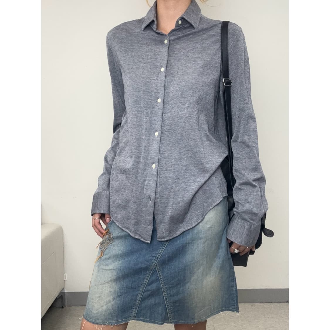 빈티지 블루 셔츠 상품이미지1