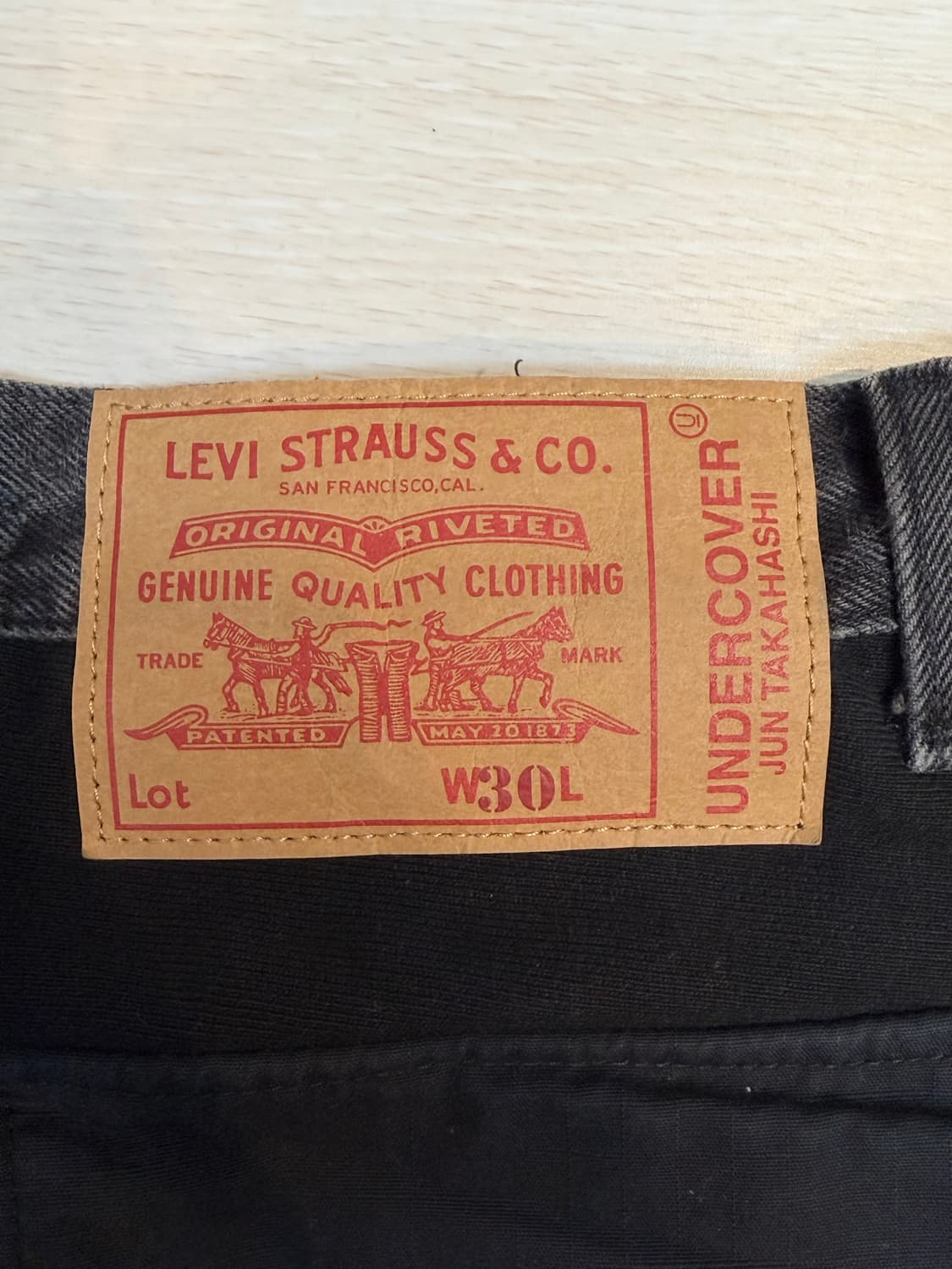 언더커버x리바이스 블랙워시 스웻 팬츠 상품이미지8