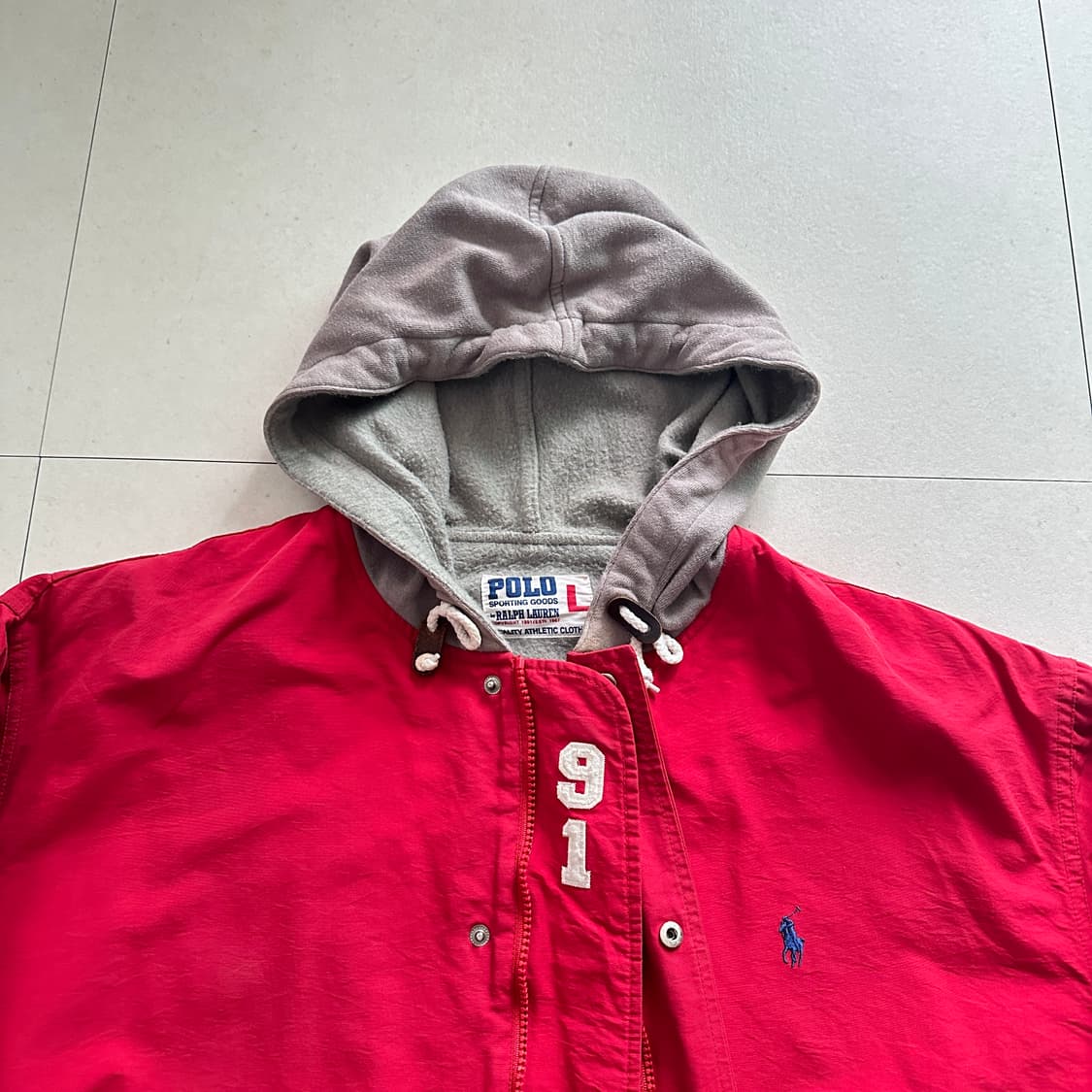 90s 폴로 랄프로렌 91 후드 자켓 빈티지 L 상품이미지2