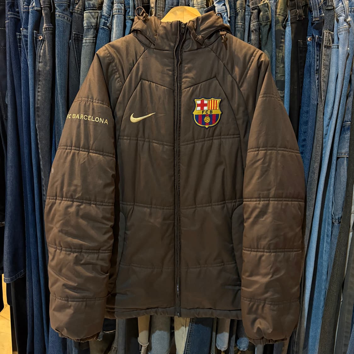 나이키 fc 바르셀로나 브라운 패딩 상품이미지2
