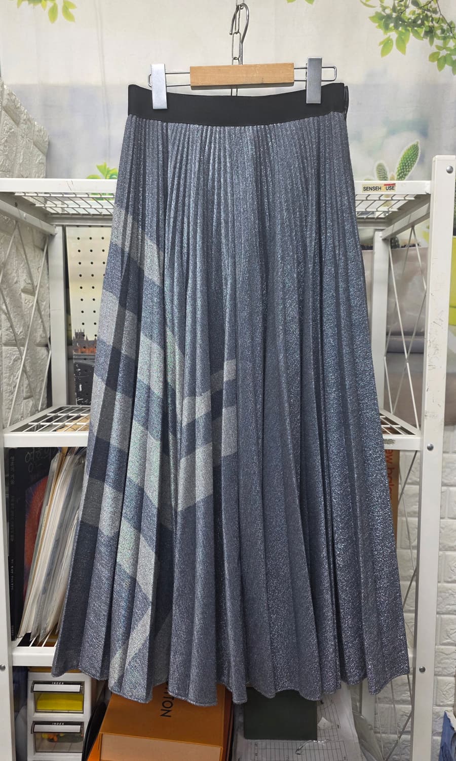 랑방 플리츠 롱스커트 25 펄 주름스커트 WM72 상품이미지1