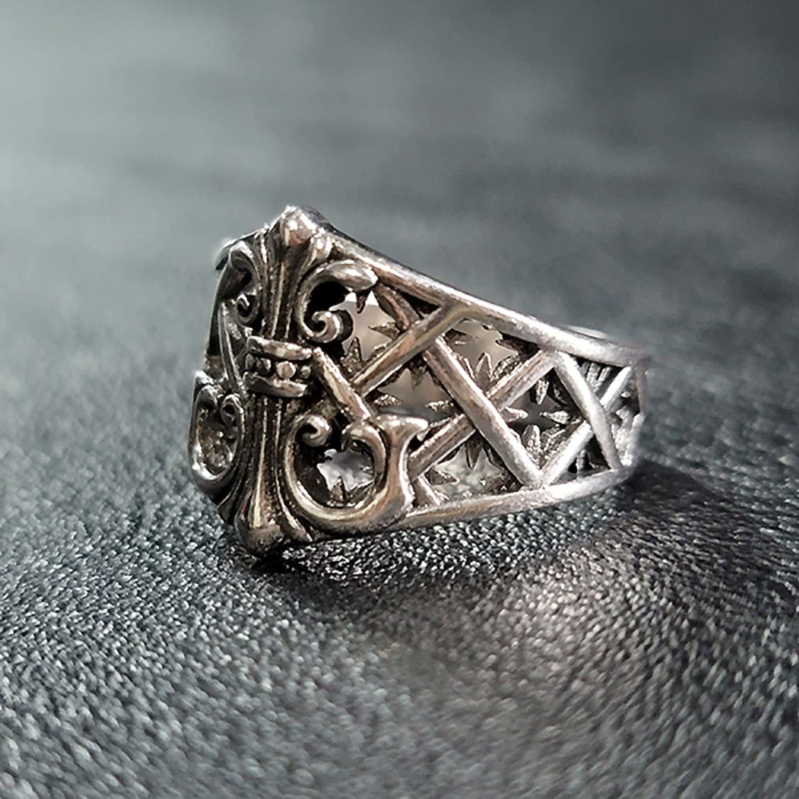 Spearin 실버 남자 엔틱 빈티지 명품 고딕 십자 창 반지 상품이미지2