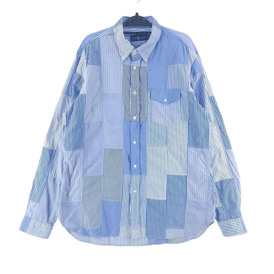 [남L]폴로랄프로렌 스카이블루 패치워크 셔츠[Y64-148] 상품이미지1