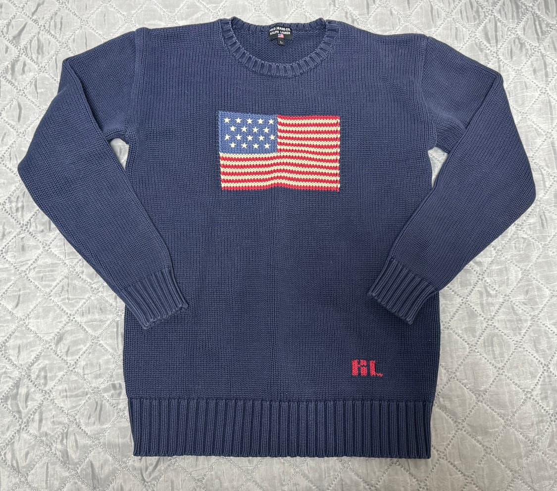 폴로 랄프로렌 성조기 니트 상품이미지1