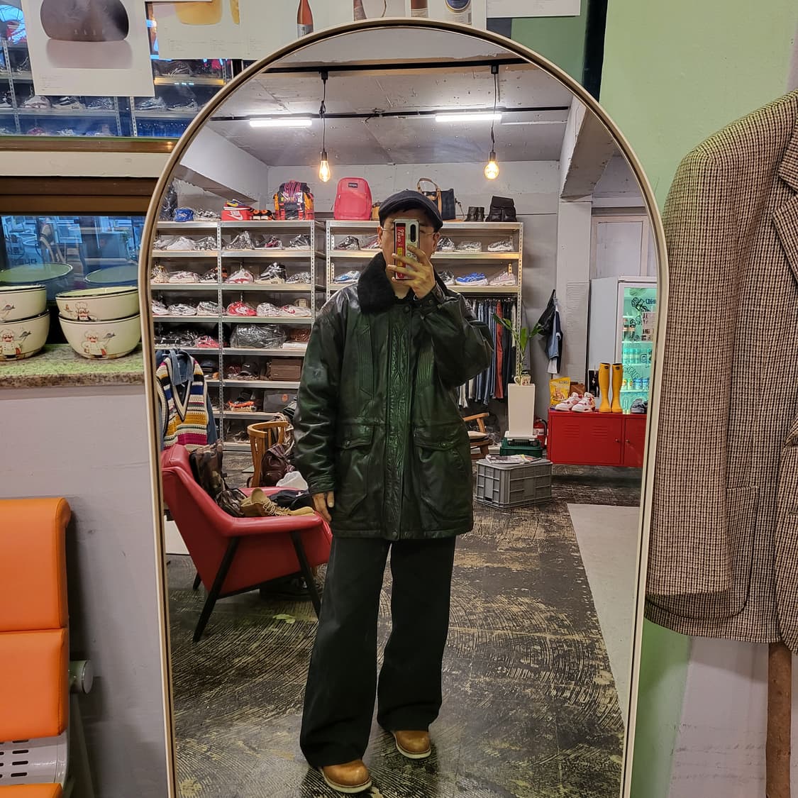 ELTORO 레더 롱 자켓 (XXL) 상품이미지2